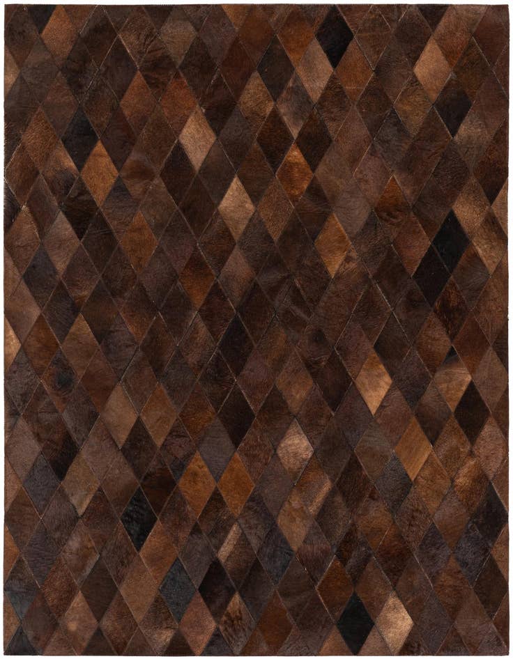 Detail image of 4' 1 x 5' 10 Cowhide Stocks Rug