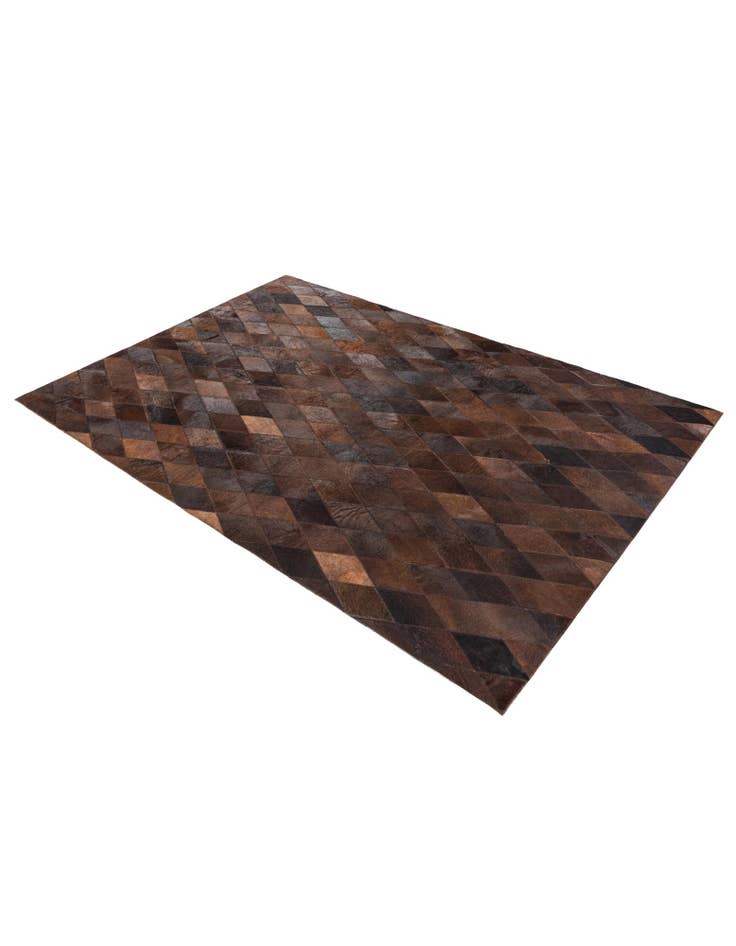 Detail image of 4' 1 x 5' 11 Cowhide Stocks Rug