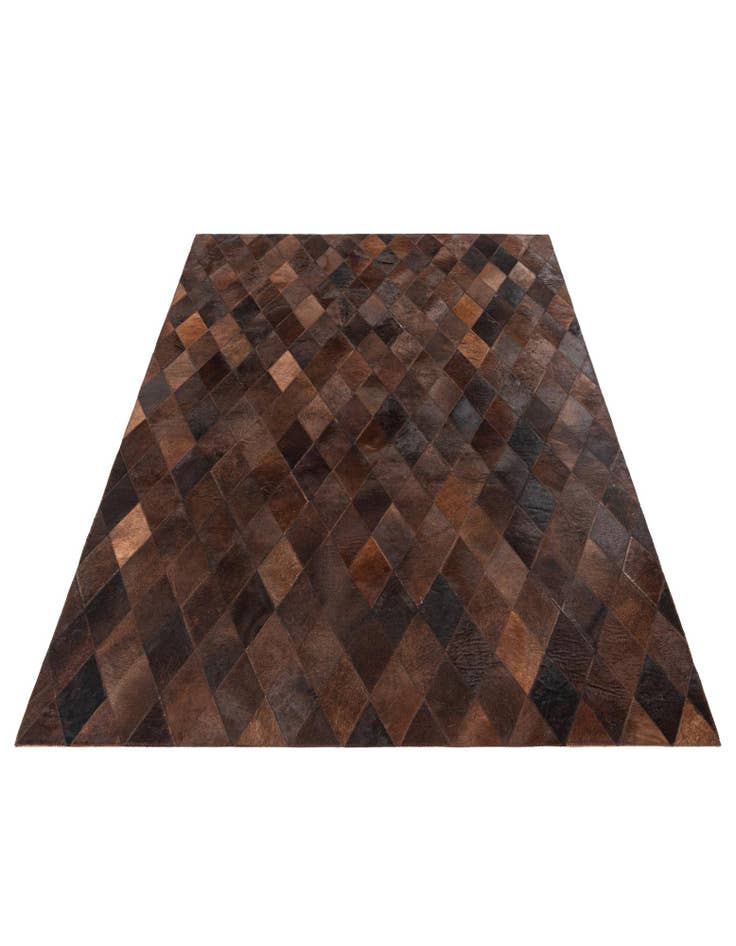 Detail image of 4' 1 x 5' 11 Cowhide Stocks Rug