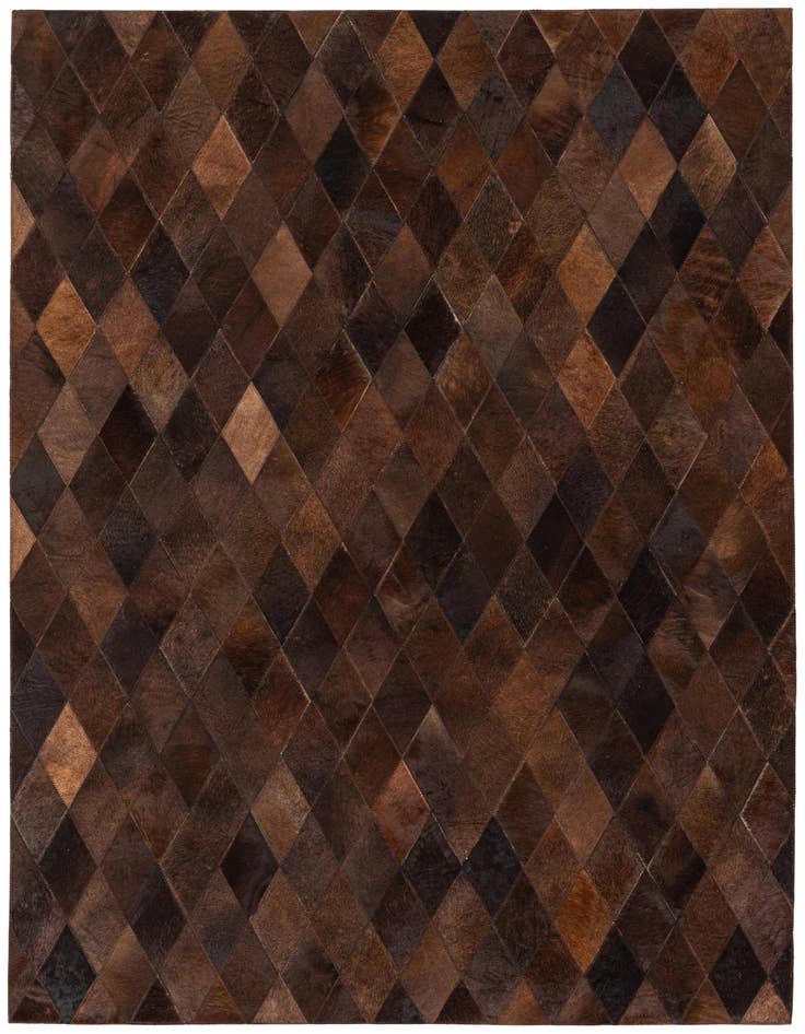 Detail image of 4' 1 x 5' 11 Cowhide Stocks Rug