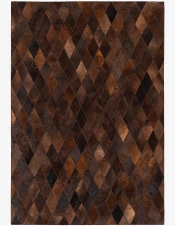 4' 1 x 5' 10 Cowhide Stocks Rug