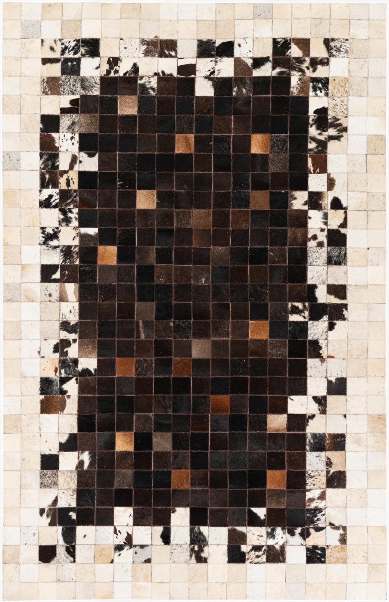 4' 11 x 7' 10 Cowhide Stocks Rug