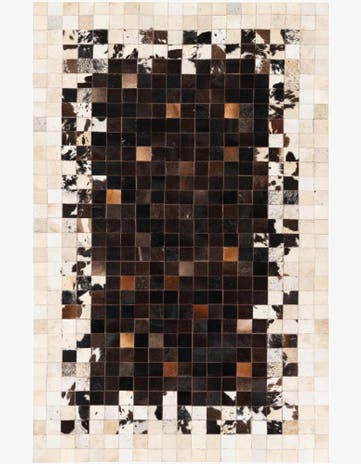 4' 11 x 7' 10 Cowhide Stocks Rug