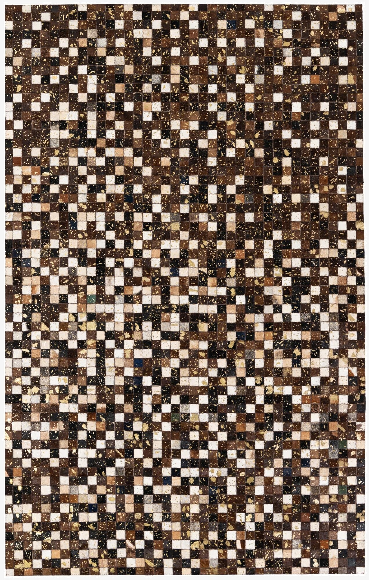 5' x 7' 10 Cowhide Stocks Rug