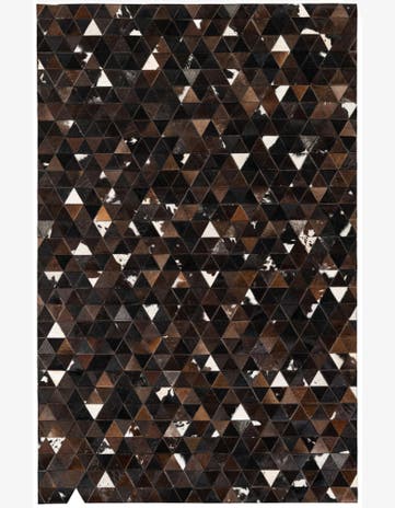 5' x 7' 9 Cowhide Stocks Rug