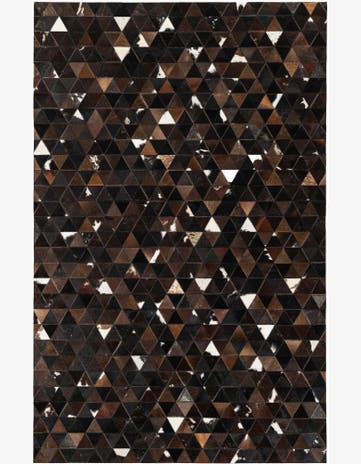 4' 11 x 7' 10 Cowhide Stocks Rug
