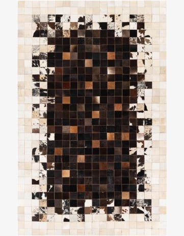 4' 11 x 7' 10 Cowhide Stocks Rug