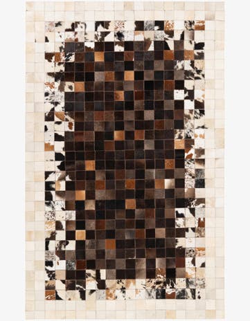 4' 11 x 7' 10 Cowhide Stocks Rug