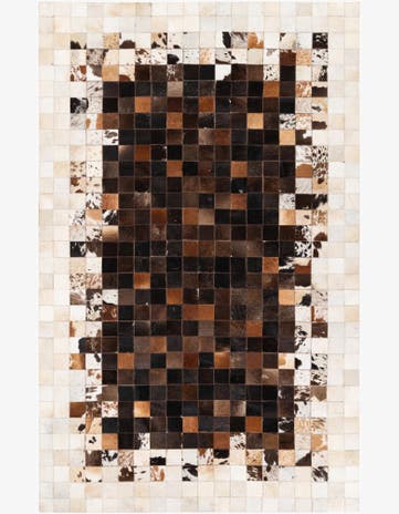 5' x 7' 11 Cowhide Stocks Rug