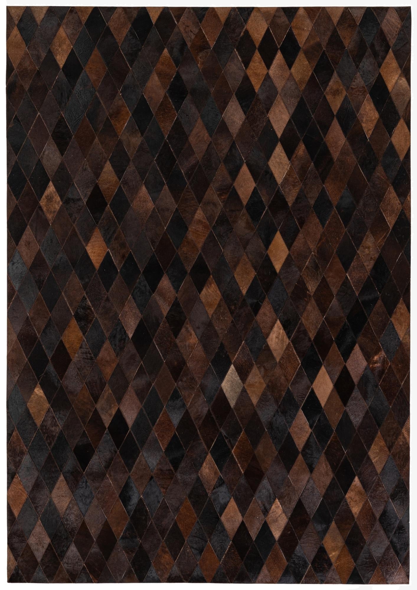 5' 8 x 8' Cowhide Stocks Rug