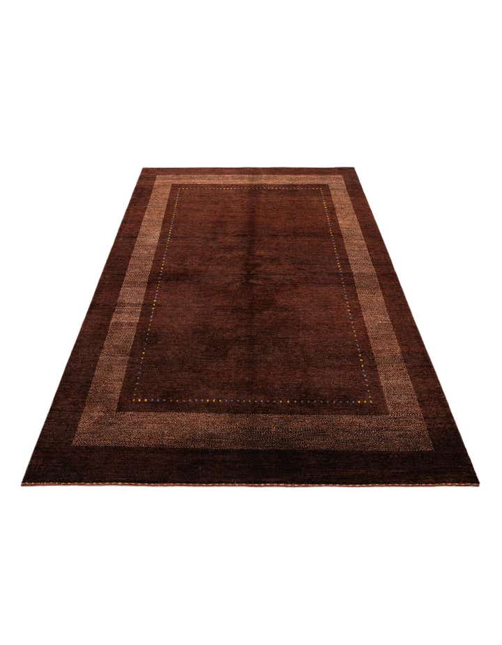 4' 10 x 7' Hand Knotted Gabbeh Wool Rug