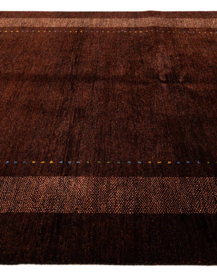 Detail image of 4' 10 x 7'  Hand Knotted Gabbeh Wool Rug