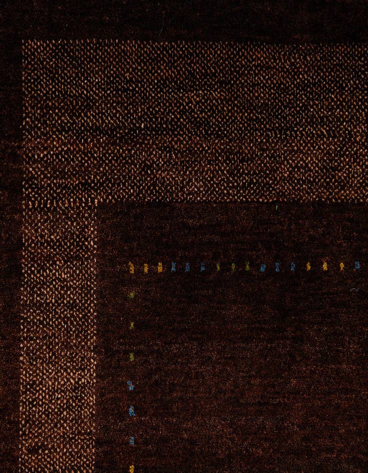 Detail image of 4' 10 x 7'  Hand Knotted Gabbeh Wool Rug