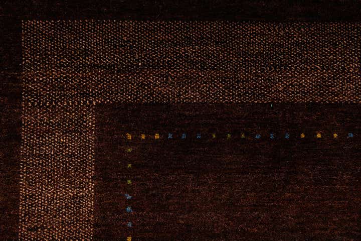 4' 10 x 7' Hand Knotted Gabbeh Wool Rug
