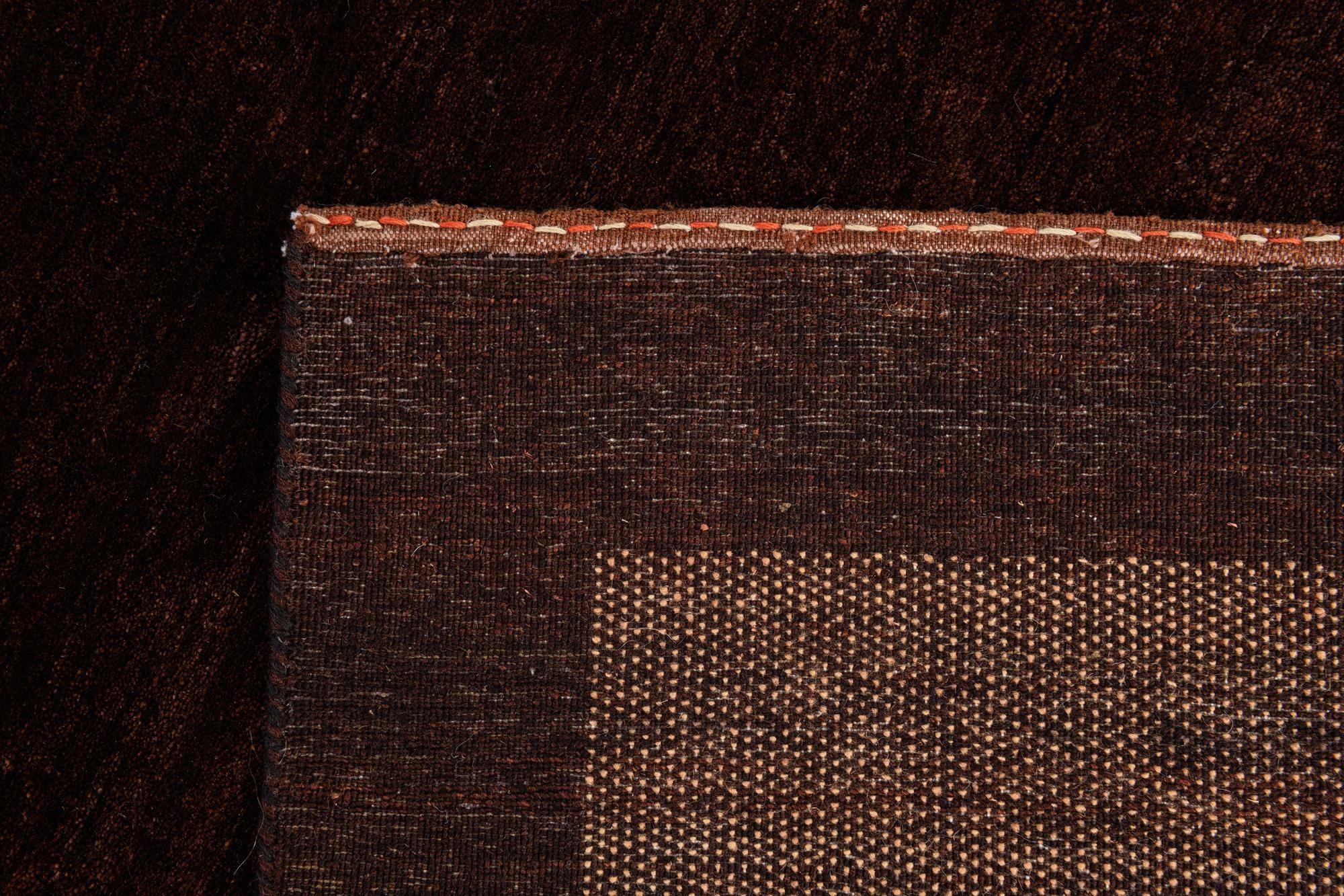 4' 10 x 7' Hand Knotted Gabbeh Wool Rug