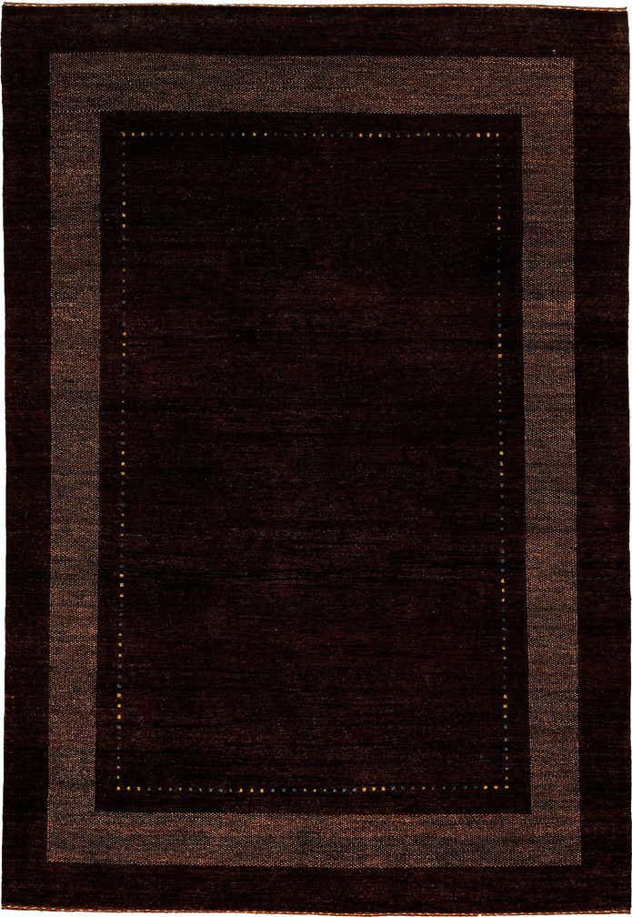 4' 10 x 7' Hand Knotted Gabbeh Wool Rug