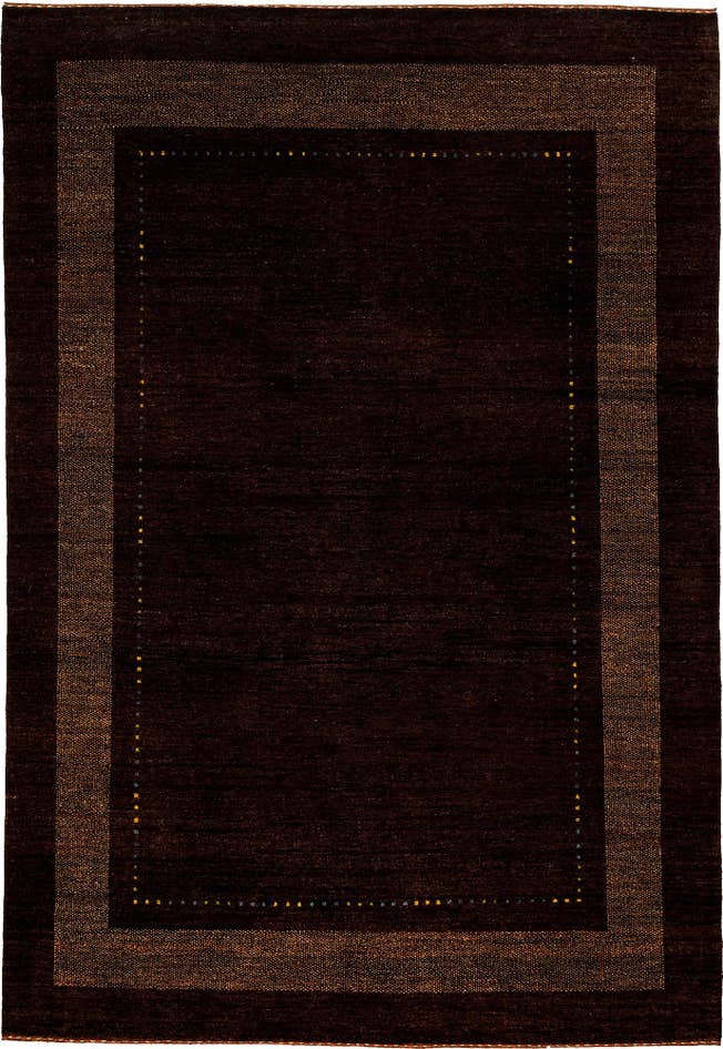 Detail image of 4' 10 x 7' Hand Knotted Gabbeh Wool Rug