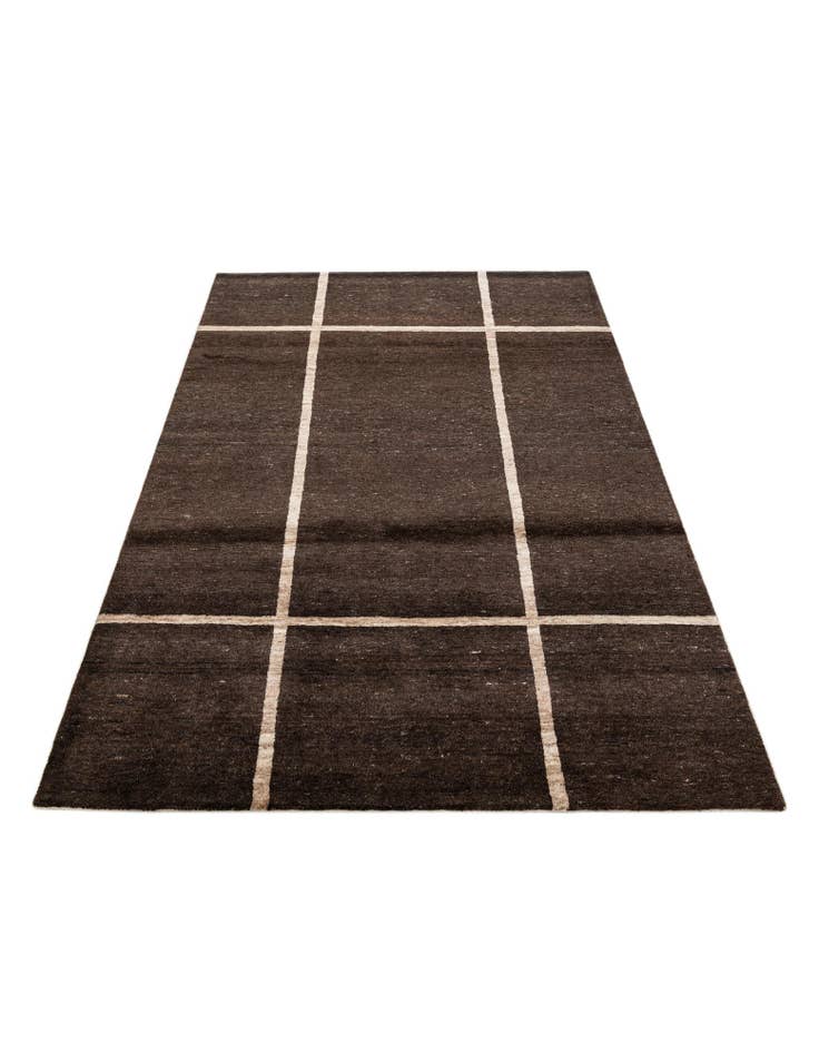 Detail image of 4' x 5' 10  Hand Knotted Gabbeh Wool Rug