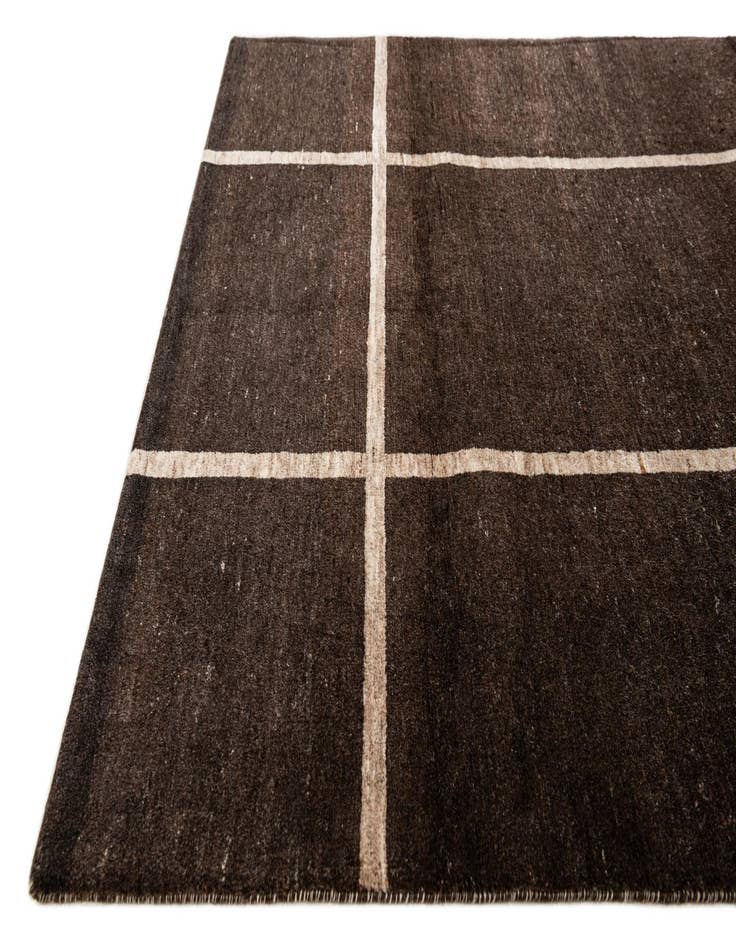 Detail image of 4' x 5' 10  Hand Knotted Gabbeh Wool Rug