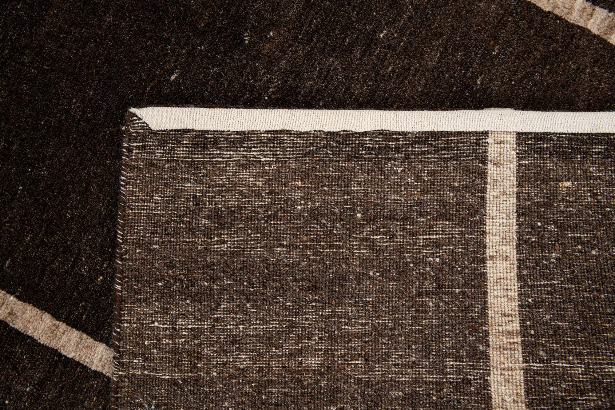 4' x 5' 10 Hand Knotted Gabbeh Wool Rug
