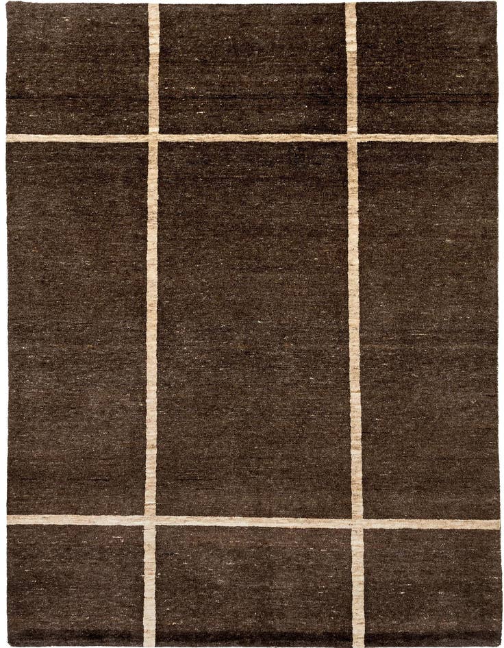 Detail image of 4' x 5' 10 Hand Knotted Gabbeh Wool Rug