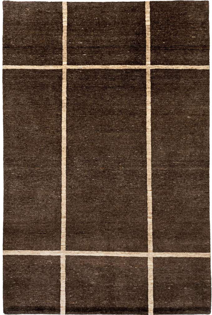4' x 5' 10 Hand Knotted Gabbeh Wool Rug