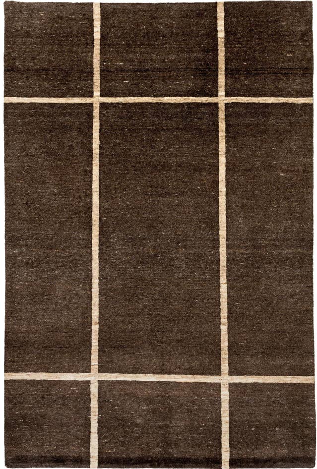 Detail image of 4' x 5' 10 Hand Knotted Gabbeh Wool Rug