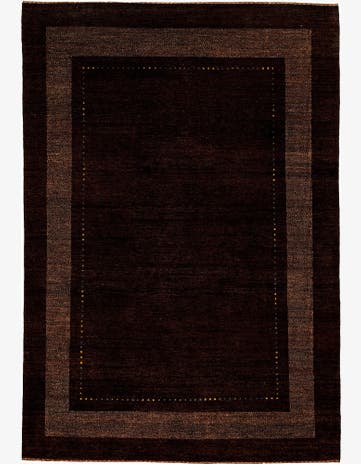 4' 10 x 7' Hand Knotted Gabbeh Wool Rug