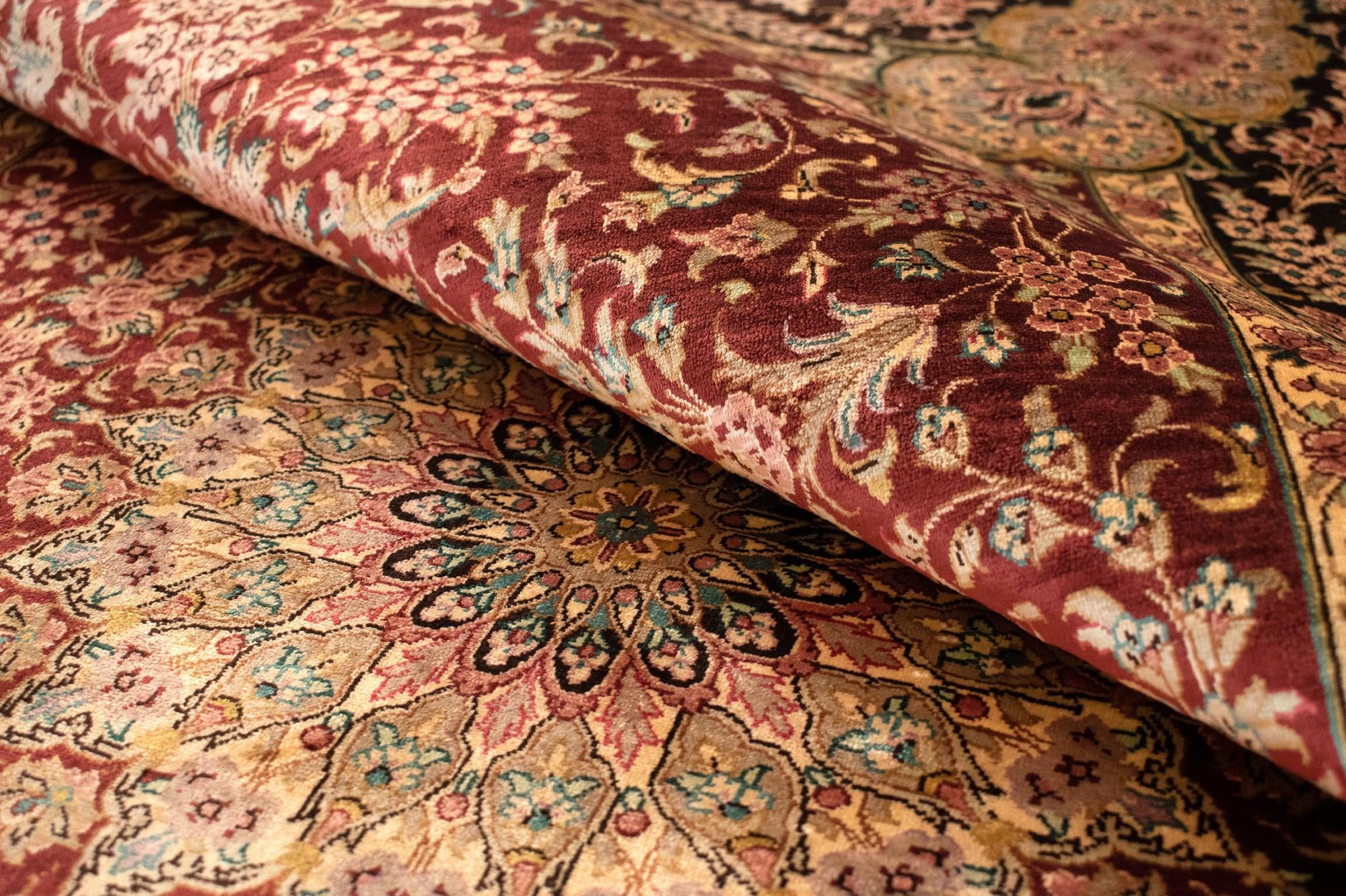 3' 3 x 4' 11 Ghom Silk Rug