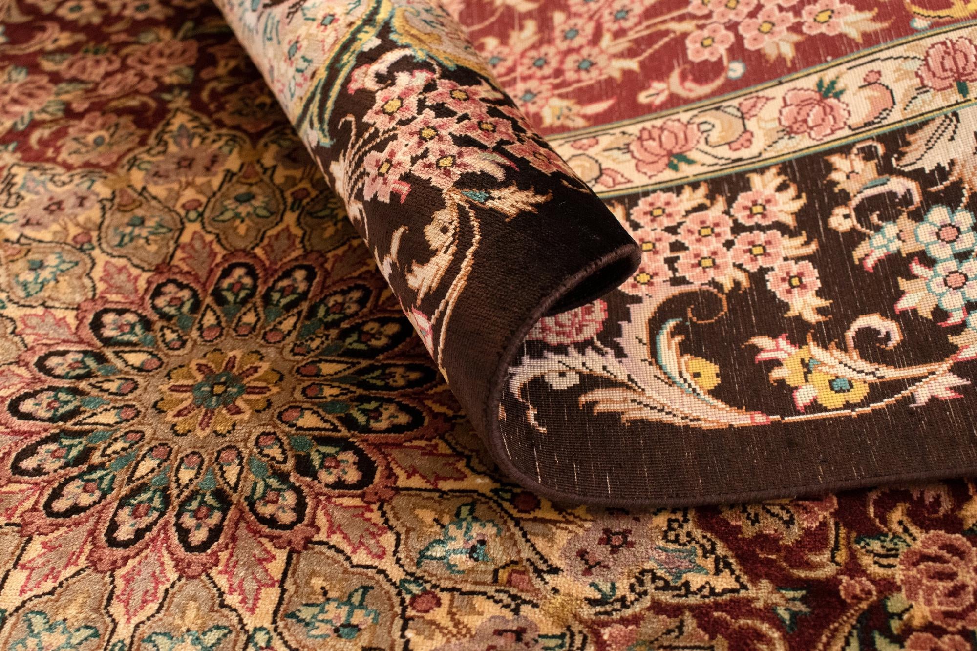 3' 3 x 4' 11 Ghom Silk Rug