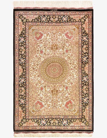 2' 7 x 4' Ghom Silk Rug