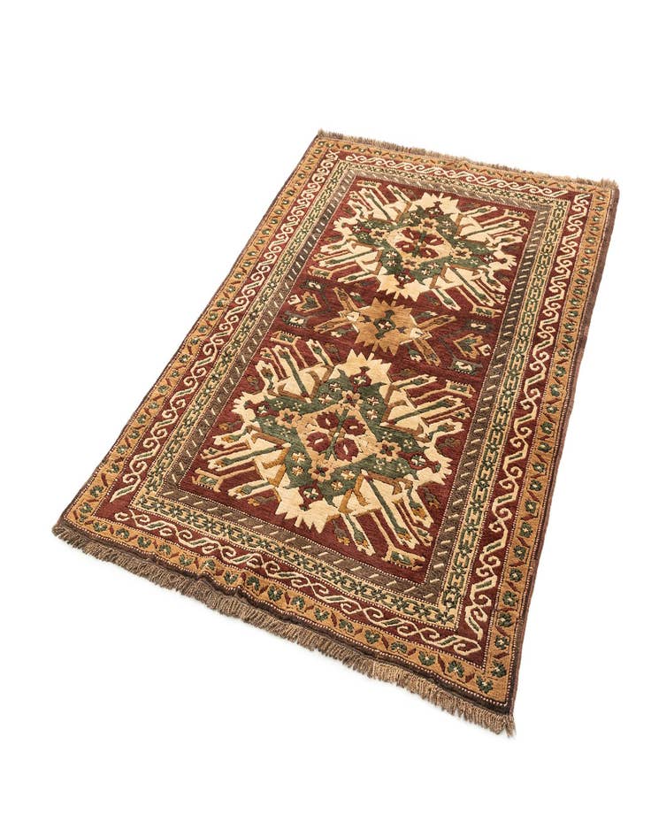 Detail image of 5' x 6' 7 Hand Knotted Kars Wool Rug