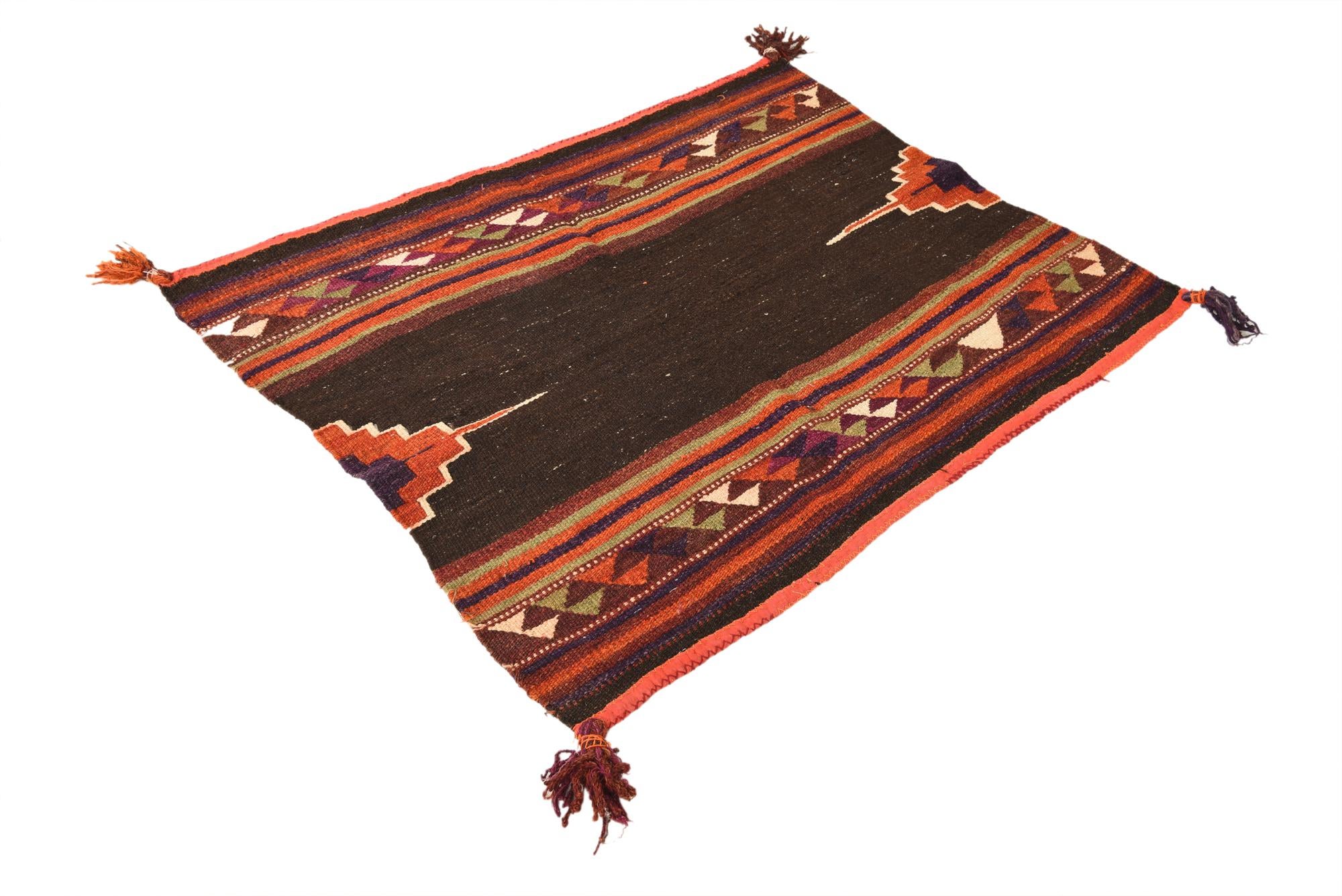 3' 3 x 3' 10 Hand Woven Kilim Fars Wool Rug