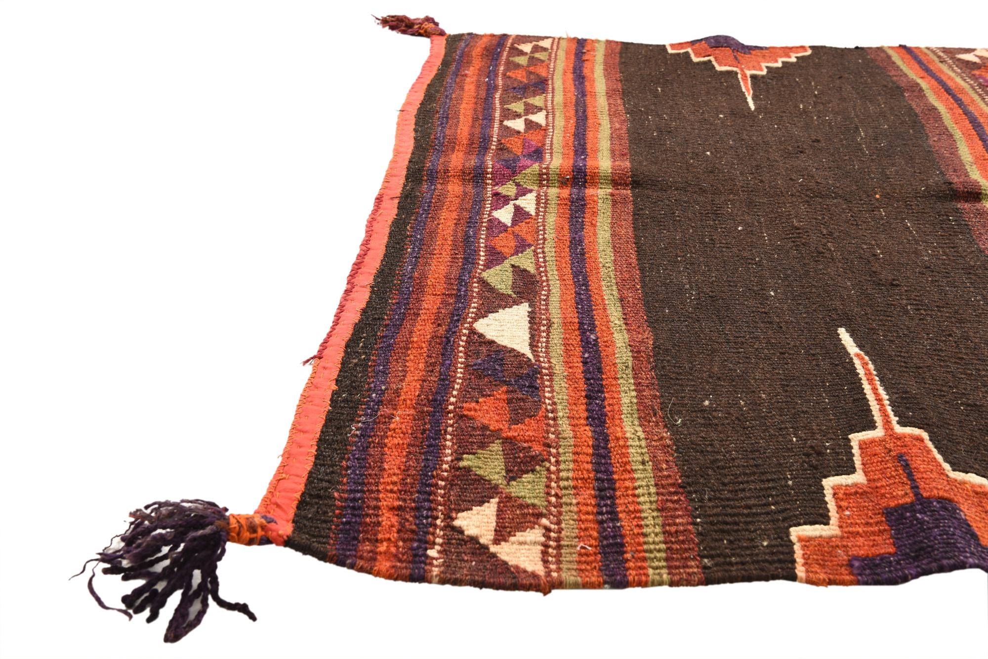 3' 3 x 3' 10 Hand Woven Kilim Fars Wool Rug