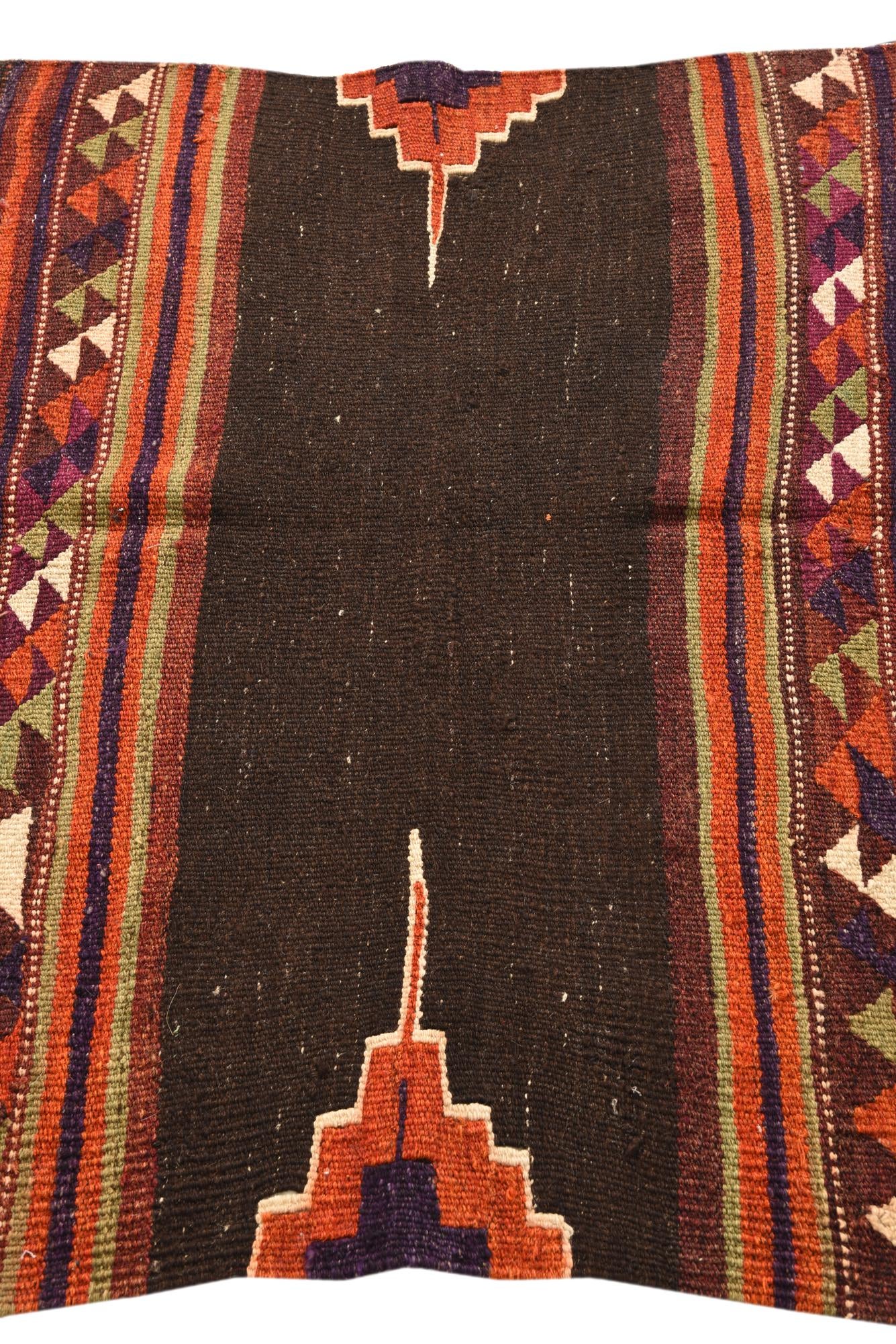 3' 3 x 3' 10 Hand Woven Kilim Fars Wool Rug