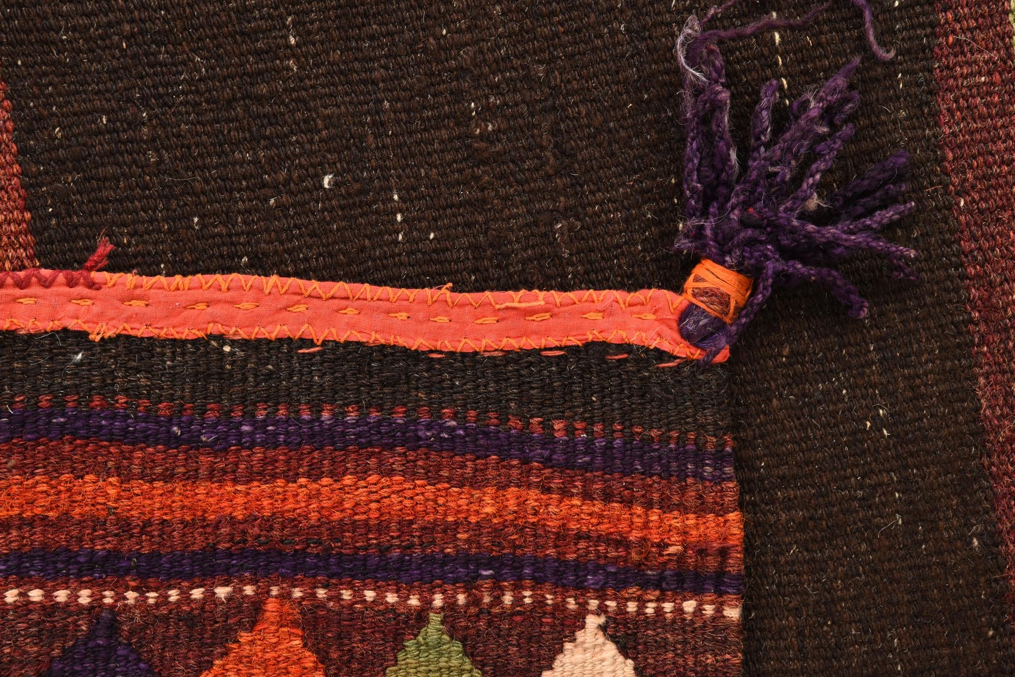 3' 3 x 3' 10 Hand Woven Kilim Fars Wool Rug