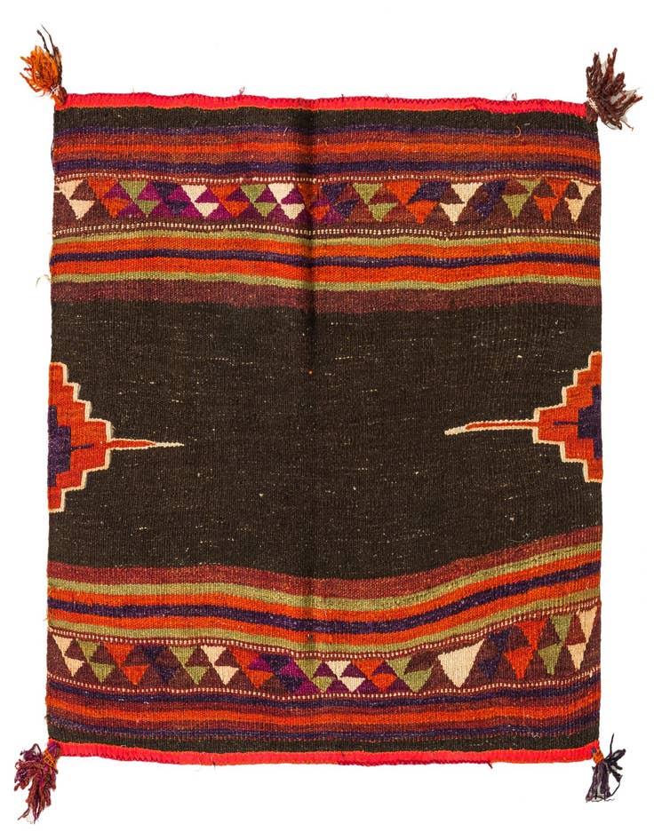 Detail image of 3' 3 x 3' 10 Hand Woven Kilim Fars Wool Rug