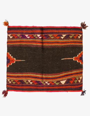 3' 3 x 3' 10 Hand Woven Kilim Fars Wool Rug