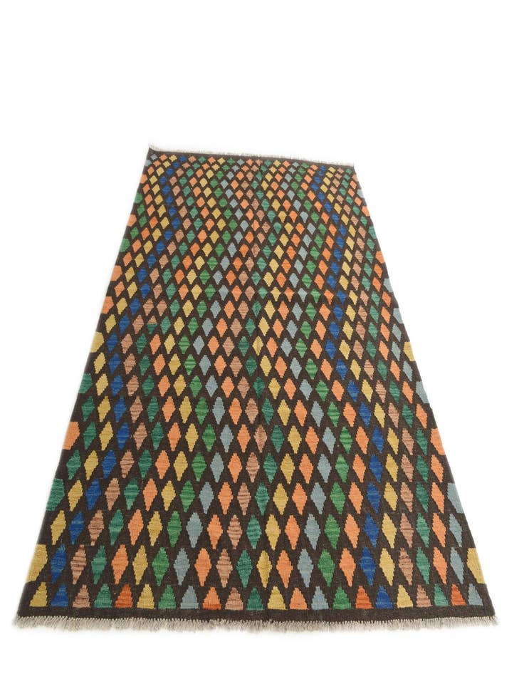 Detail image of 5' 8 x 7' 8  Hand Woven Kilim Modern Wool Rug