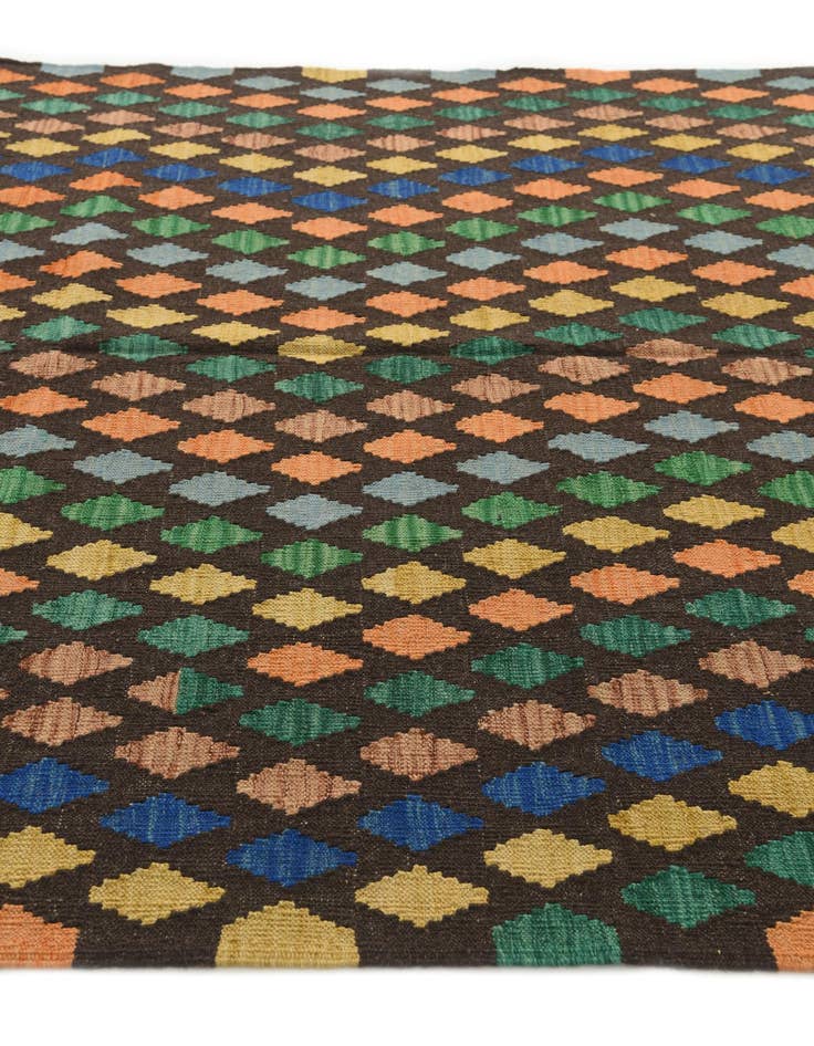 Detail image of 5' 8 x 7' 8  Hand Woven Kilim Modern Wool Rug