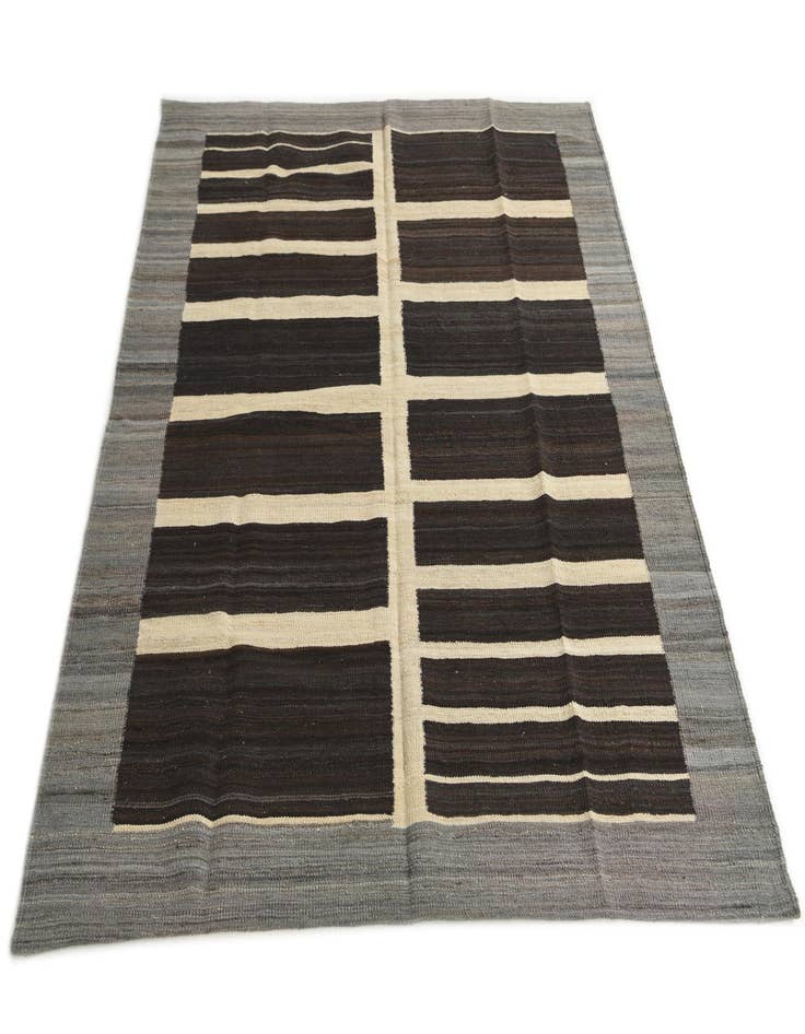 Detail image of 5' x 6' 4  Hand Woven Kilim Modern Wool Rug