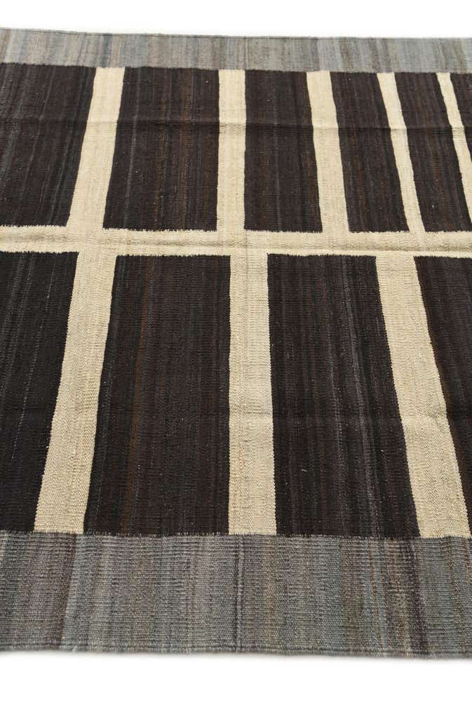 5' x 6' 4 Hand Woven Kilim Modern Wool Rug