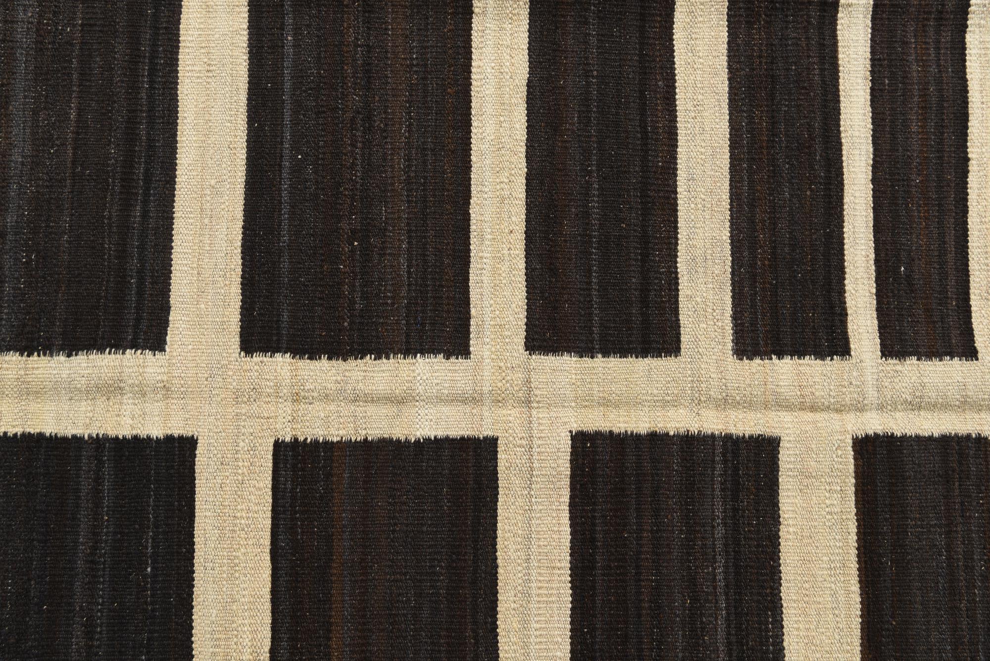 5' x 6' 4 Hand Woven Kilim Modern Wool Rug