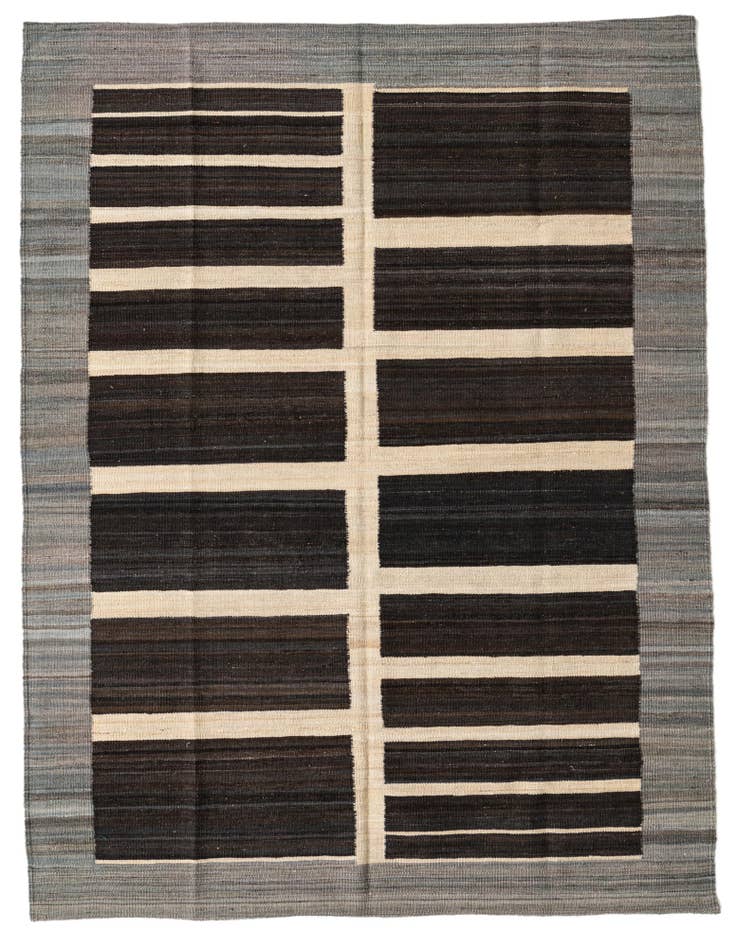 Detail image of 5' x 6' 4 Hand Woven Kilim Modern Wool Rug