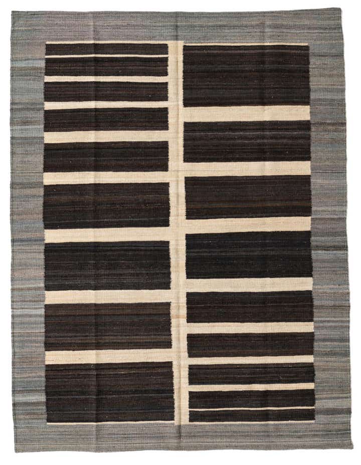 5' x 6' 4 Hand Woven Kilim Modern Wool Rug