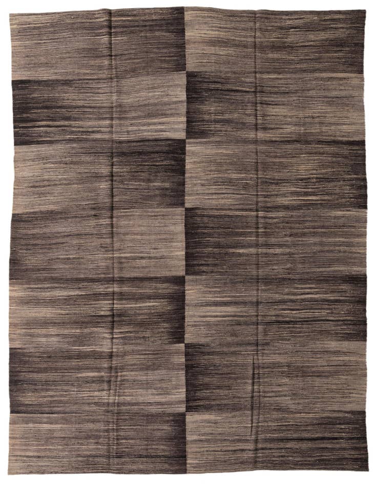 Detail image of 9' 1 x 11' 6 Hand Woven Kilim Modern Wool Rug