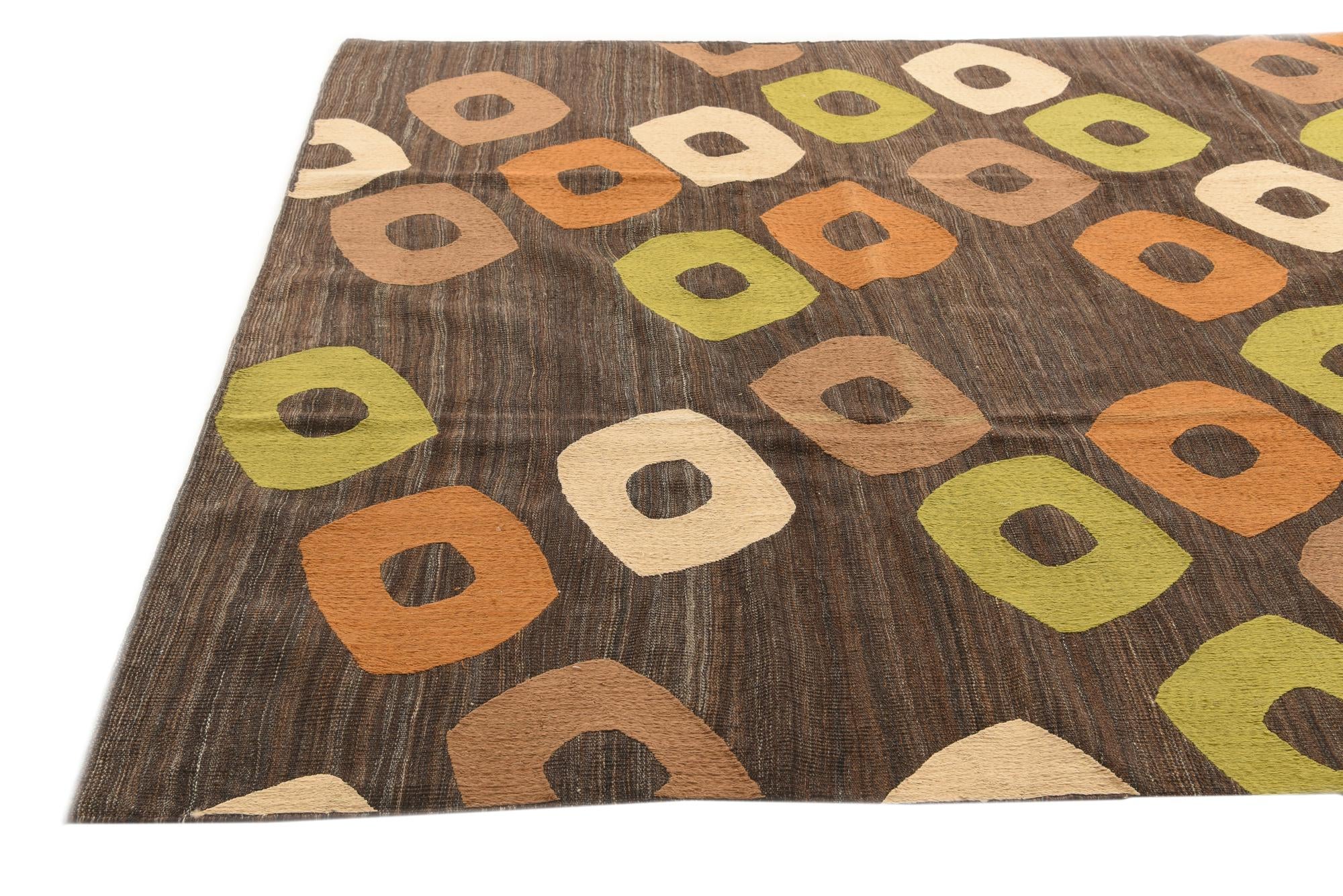 7' 4 x 10' Hand Woven Kilim Modern Rug