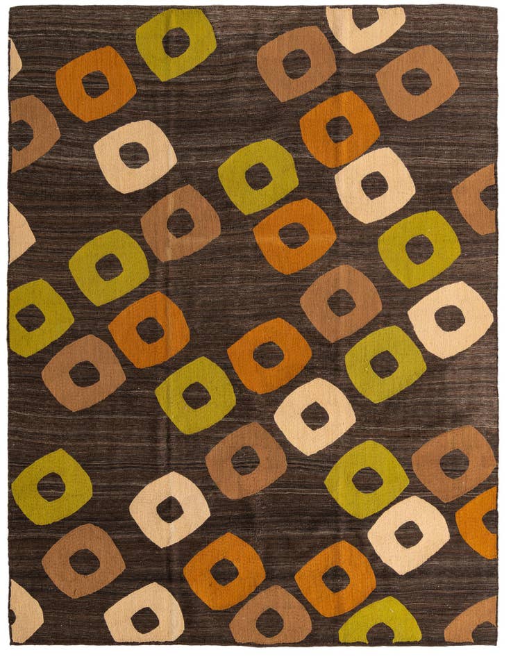 Detail image of 7' 4 x 10' Hand Woven Kilim Modern Rug