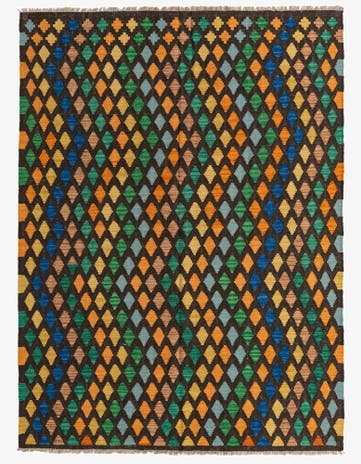 5' 8 x 7' 8 Hand Woven Kilim Modern Wool Rug