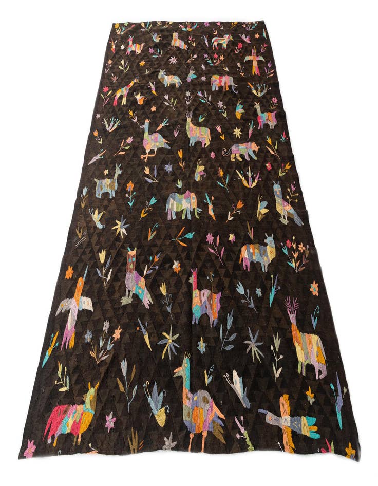 Detail image of 6' x 9'  Hand Woven Kilim Suzani Wool Rug